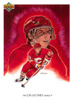 1991-92 UD Series - Theoren Fleury - Flames Checklist #80