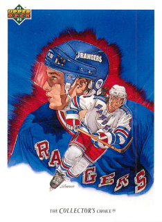 1991-92 UD Series - Darren Turcotte - Rangers Checklist #90