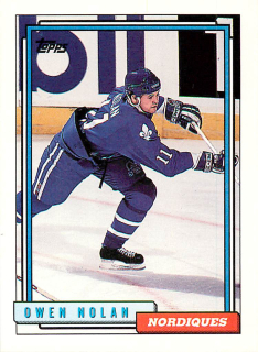 1992-93 Topps - Owen Nolan #349