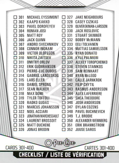 2024-25 UD O-Pee-Chee - Checklist 301-400 #400