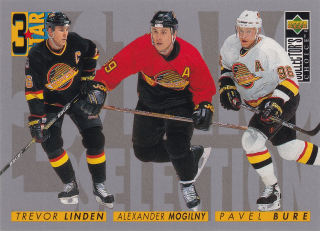 1996-97 UD Collectors Choice - Trevor Linden, Alexander Mogilny, Pavel Bure - 3 Star Selection #333