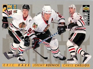 1996-97 UD Collectors Choice - Eric Daze, Jeremy Roenick, Chris Chelios - 3 Star Selection #313
