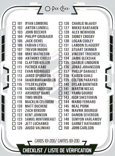 2025-26 UD O-Pee-Chee - Checklist 101-200 #200