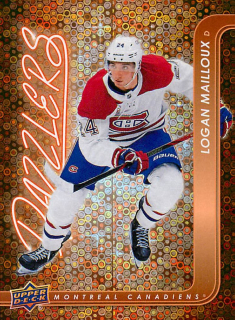 2024-25 UD Series 2 - Logan Mailloux - Dazzlers Orange #DZ-69