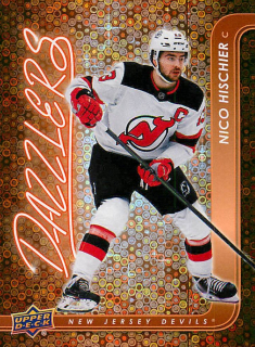 2024-25 UD Series 2 - Nico Hischier - Dazzlers Orange #DZ-65