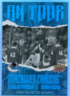 2024-25 UD Series 2 - Elias Pettersson, Quinn Hughes - On Tour #OT-26