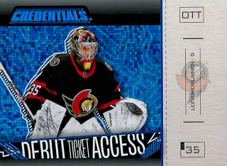 2023-24 UD Credentials - Leevi Merilainen - Debut Ticket Access Horizontal - Blue /49 #178