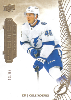 2022-23 UD Premier - Cole Koepke - Premier Rookies Gold /65 #110