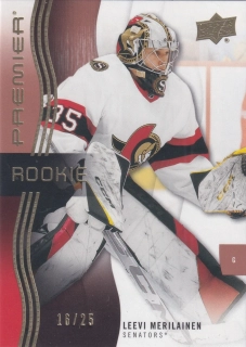2023-24 UD Premier - Leevi Merilainen - Premier Rookie - Rose Gold /25 #125