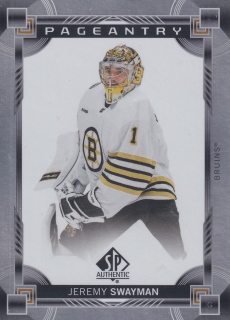 2024-25 UD SP Authentic - Jeremy Swayman - Pageantry #P-16