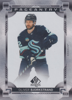 2024-25 UD SP Authentic - Oliver Bjorkstrand - Pageantry #P-46