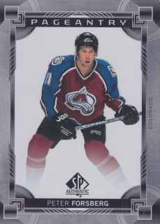 2024-25 UD SP Authentic - Peter Forsberg - Pageantry #P-78