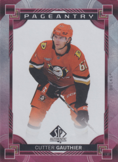 2024-25 UD SP Authentic - Cutter Gauthier - Pageantry Red #P-85