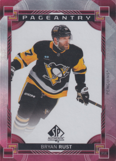 2024-25 UD SP Authentic - Bryan Rust - Pageantry Red #P-55