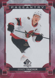 2024-25 UD SP Authentic - Brady Tkachuk - Pageantry Red #P-43