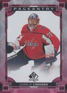 2024-25 UD SP Authentic - Charlie Lindgren - Pageantry Red #P-36