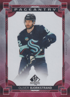 2024-25 UD SP Authentic - Oliver Bjorkstrand - Pageantry Red #P-46