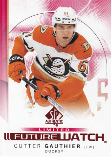 2024-25 UD SP Authentic - Cutter Gauthier - Future Watch Limited Red #147