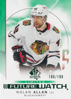2024-25 UD SP Authentic - Nolan Allan - Future Watch Limited Green /199 #163