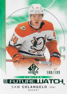2024-25 UD SP Authentic - Sam Colangelo - Future Watch Limited Green /199 #140