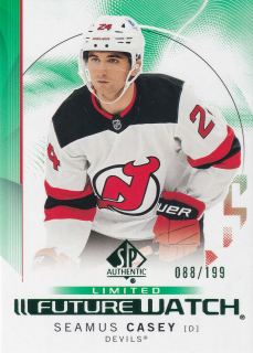 2024-25 UD SP Authentic - Seamus Casey - Future Watch Limited Green /199 #162