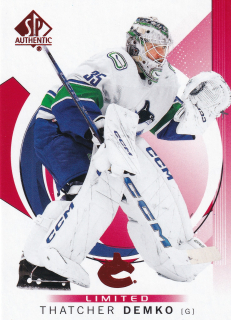 2024-25 UD SP Authentic - Thatcher Demko - Limited Red #100