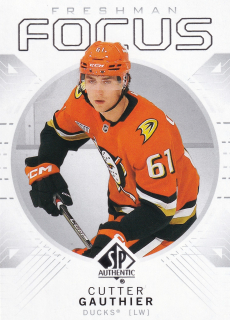 2024-25 UD SP Authentic - Cutter Gauthier - Freshman Focus #FF-18