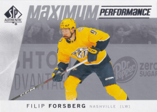 2024-25 UD SP Authentic - Filip Forsberg - Maximum Performance #MP-16