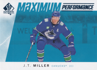2024-25 UD SP Authentic - J.T. Miller - Maximum Performance Blue #MP-15