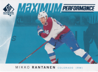 2024-25 UD SP Authentic - Mikko Rantanen - Maximum Performance Blue #MP-8