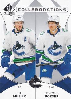 2024-25 UD SP Authentic - J.T. Miller, Brock Boeser - Collaborations #C-9