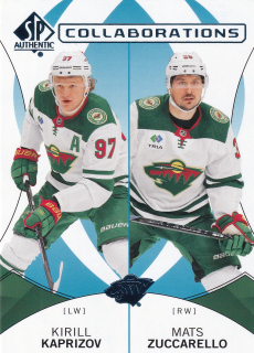 2024-25 UD SP Authentic - Kirill Kaprizov, Mats Zuccarello - Collaborations Blue #C-7