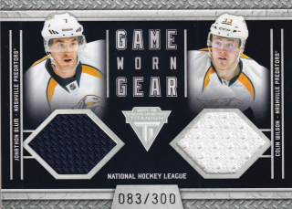 2011-12 Panini Titanium - Jonathon Blum, Colin Wilson - Game-Worn Gear /300 #44