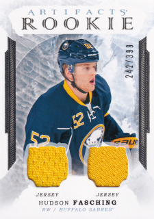 2016-17 UD Artifacts - Hudson Fasching - Rookie Dual Materials /399 #168