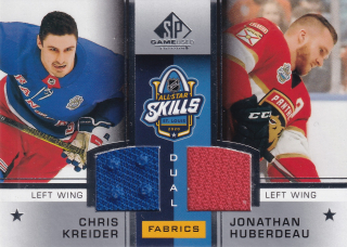 2020-21 UD SP Game Used - Chris Kreider, Jonathan Huberdeau - 2020 NHL All-Star Skills Fabrics Dual #ASD-HK