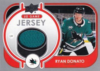 2021-22 UD Series 1 - Ryan Donato - UD Game Jersey #GJ-RD