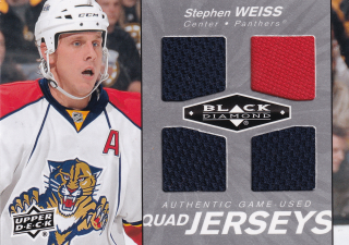 2010-11 UD Black Diamond - Stephen Weiss - Quad Jerseys #QJ-SW