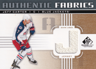 2011-12 UD SP Game Used - Jeff Carter - Authentic Fabrics #AF-JC