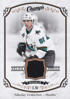 2015-16 UD Champ's - Nikolay Goldobin - Jersey Relics #J-NG