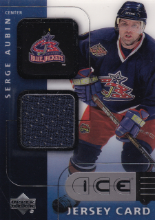 2001-02 UD Ice - Serge Aubin - Jersey Card #J-SA