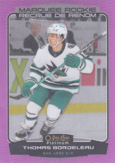 2022-23 UD O-Pee-Chee Platinum - Thomas Bordeleau - Marquee Rookie Matte Pink #227