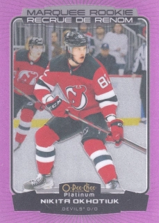2022-23 UD O-Pee-Chee Platinum - Nikita Okhotiuk - Marquee Rookie Matte Pink #256