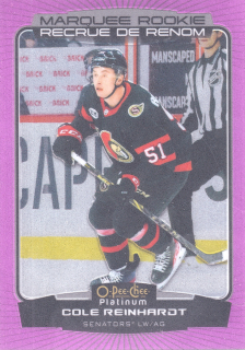 2022-23 UD O-Pee-Chee Platinum - Cole Reinhardt - Marquee Rookie Matte Pink #247
