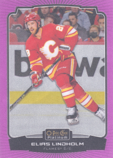 2022-23 UD O-Pee-Chee Platinum - Elias Lindholm - Matte Pink #78