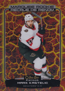 2022-23 UD O-Pee-Chee Platinum - Mark Kastelic - Marquee Rookie Hot Magma /499 #226
