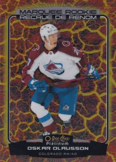 2022-23 UD O-Pee-Chee Platinum - Oskar Olausson - Marquee Rookie Hot Magma /499 #268