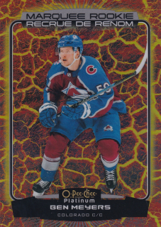 2022-23 UD O-Pee-Chee Platinum - Ben Meyers - Marquee Rookie Hot Magma /499 #243