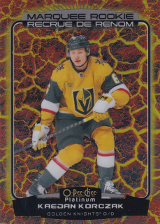 2022-23 UD O-Pee-Chee Platinum - Kaedan Korczak - Marquee Rookie Hot Magma /499 #237