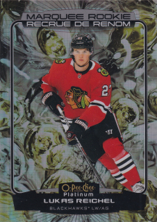 2022-23 UD O-Pee-Chee Platinum - Lukas Reichel - Marquee Rookie Liquid Metal /349 #205