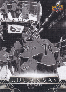 2023-24 UD Series 1 - Juuse Saros - Canvas Black & White #C45